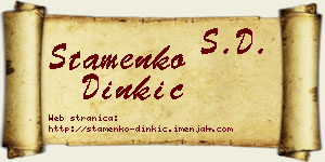 Stamenko Dinkić vizit kartica